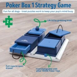 TRIXIE Activity Poker Box Activity Strategy Game Dog Toy, Level 2 14 TRIXIE Activity Poker Box Activity Strategy Game Dog Toy, Level 2 -Trixie 118931 PT3. AC SS1800 V1686329110