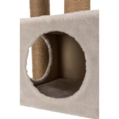TRIXIE Valencia 28-in Plush Cat Tree & Scratching Post With Condo & Cat Toy -Trixie 204179 PT4. AC SS1800 V1570558978