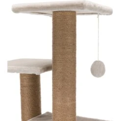 TRIXIE Valencia 28-in Plush Cat Tree & Scratching Post With Condo & Cat Toy -Trixie 204179 PT7. AC SS1800 V1570558957
